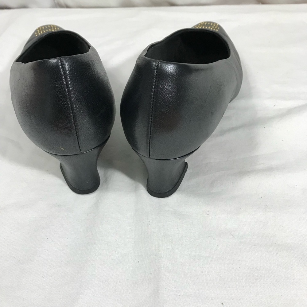 Selby Vintage Women’s Black Low Heel Comfort Pumps 8.5 - Picture 3 of 7